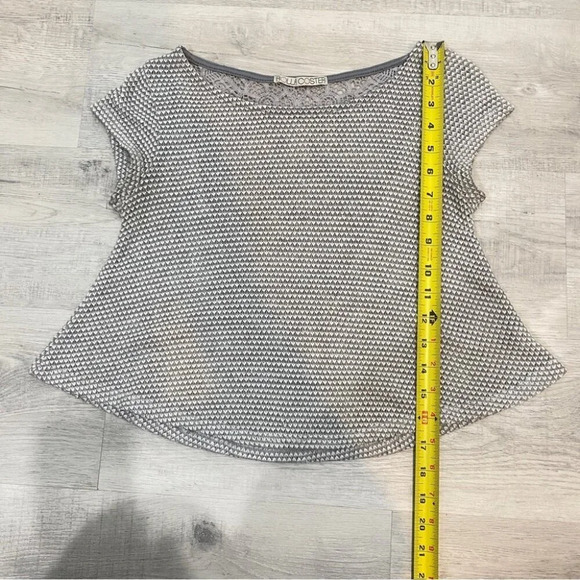 Rolla Coaster Y2K Light Grey Lace Knit Crop Top Size S - Picture 14 of 15